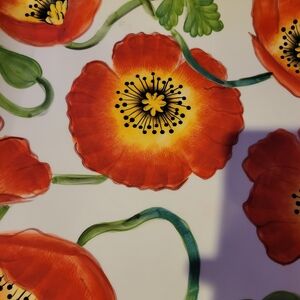 Clay Art "Poppies" Tray